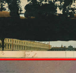 Wim Blom-Storm over Venice 2008 Collage 14 x 14 cm