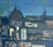 Wim Blom -    View of Florence 1957 oil on panel  32.2x36.5 cm frame: 49x57 cm-$1850