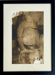 Wim Blom-Male figure seated 1971 10"x17" frame:17"x24"-$2650