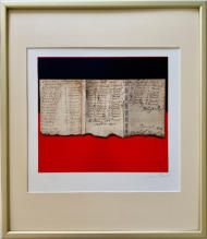 Wim Blom-Receipts 1855 Collage 2006-  10x9 inch frame 16x18 inch-$1250