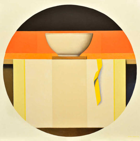Wim Blom-Shelf with bowl  2015 Oil on canvas 66 x 66 cm  CONTACT 