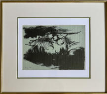 Wim Blom-Turbulent Sea 1965  8”x11” frame: 18”x15.5”--$795