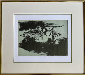 Wim Blom-Turbulent Sea 1965  8”x11” frame: 18”x15.5”--$795